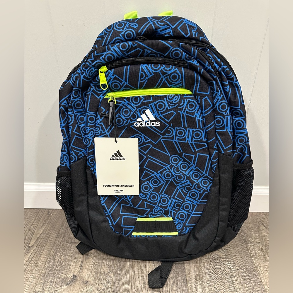 Adidas Foundation 6 Backpack- Outline Bos Toss Pulse Blue (5156596) NWT